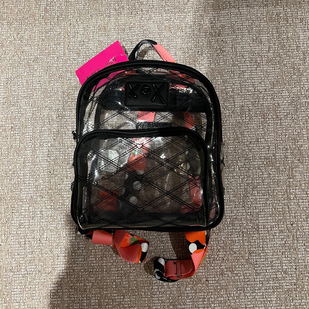 Betsy Johnson clear xo bag